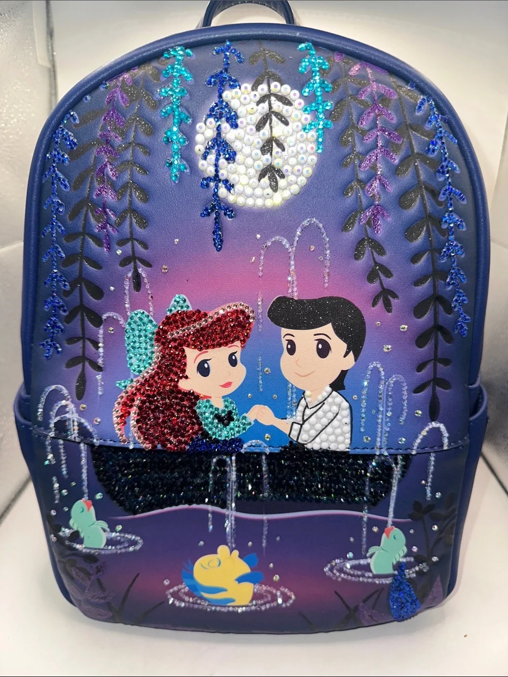 OOAK Loungefly Little Mermaid Rhinestone Embellished Backpack